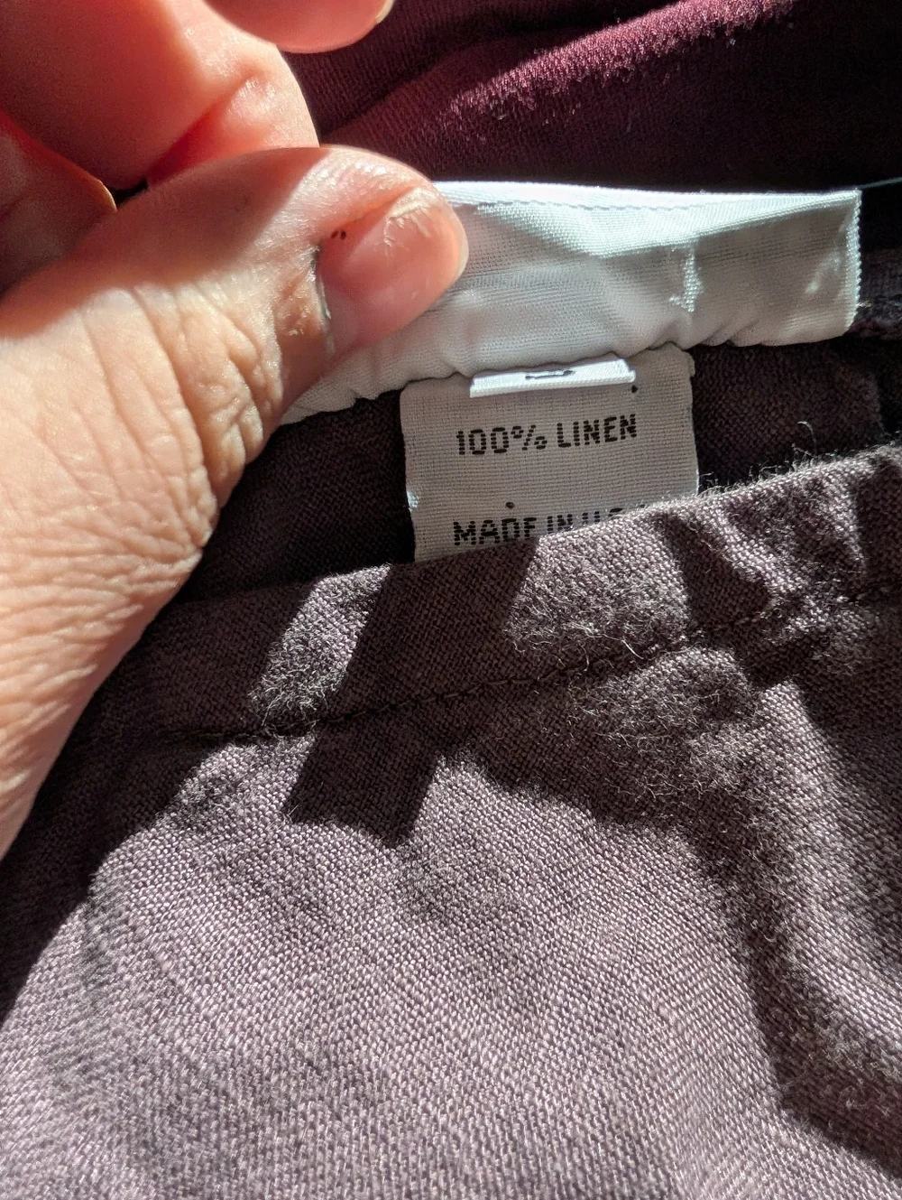 Bryn Walker Light Linen Purple Maxi Skirt Pull On Elastic Waist Size Small - Picture 9 of 9